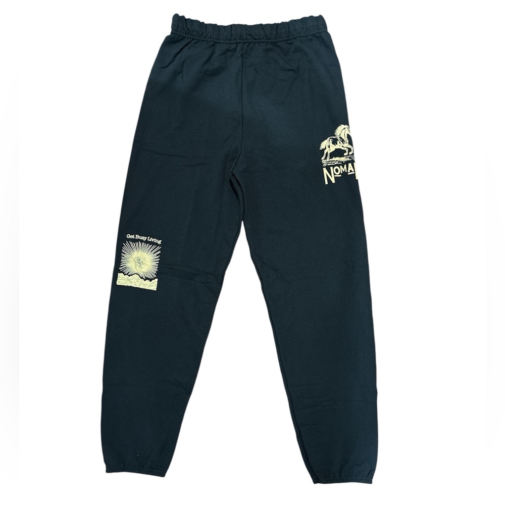 Nomad Get Busy Living Black Joggers Size: Large NWOT